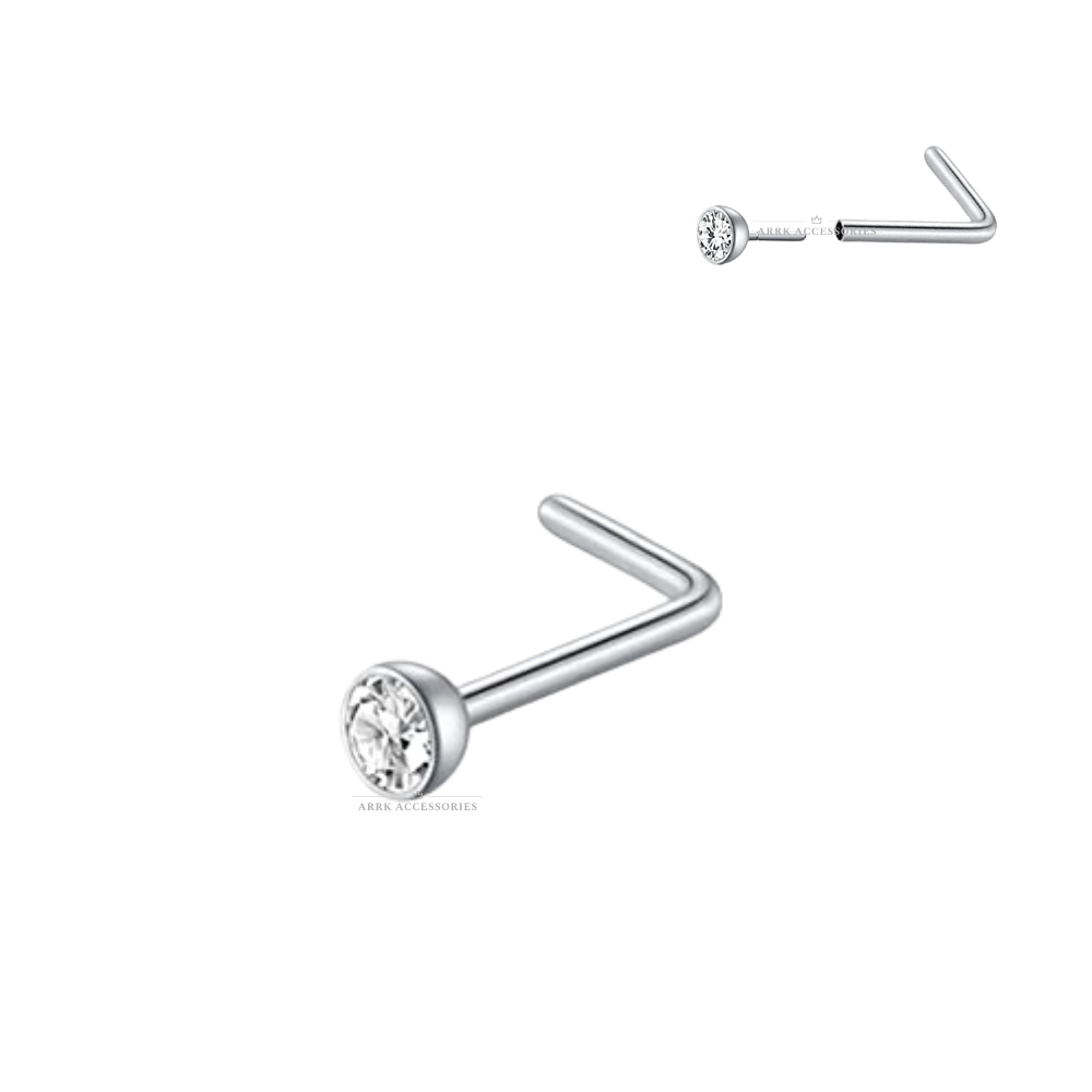 Clear l 2025 shaped nose ring