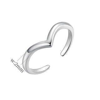Toe Ring Wave Thin Adjustable Midi Finger Knuckle Thumb Stacking Ring Band