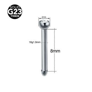 Dimension of G23 Titanium Stud