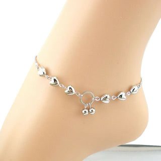 Silver Heart Anklet Foot Chain