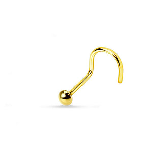 Titanium IP 316L Surgical Steel Dome Styled Hook Nose Jewellery