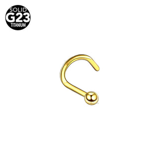 G23 Titanium 2mm Ball Screw/Hook Nose Stud Piercing- 20G