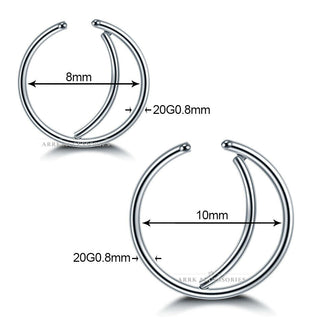 Double  Hoop Nose Ear Ring