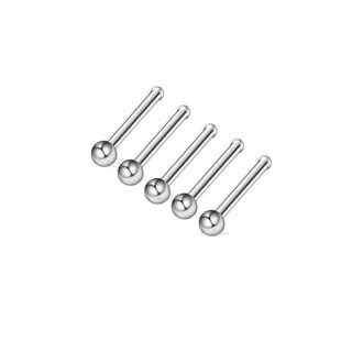 5pcs 2mm Ball Stainless Steel Nose Stude