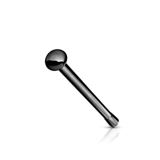 Nose Stud Bone Dome Ball Top Titanium IP Over 316L Surgical Steel Piercing