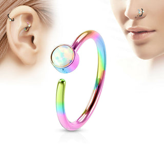 2.5mm Synthetic Opal Annealed Surgical Steel Nose Stud