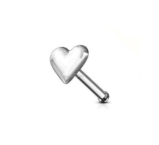 Puffy Heart 3mm 925 Sterling Silver Nose Stud