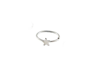 Silver Star Nose Ear Ring Cartilage Tragus Septum Lip Eyebrow Hoop Stud Ear Cuff