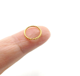 18k Gold Twisted Nose Ring