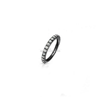 Black Hinged Clicker Ring/Hoop Piercing