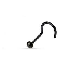 Nose Screw Stud Hook Dome Ball Top Titanium IP 316L Surgical Steel Piercing