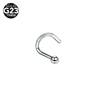 G23 Titanium 2mm Ball Screw/Hook Nose Stud Piercing- 20G
