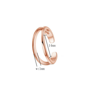 Toe Ring Double Band Adjustable Midi Finger Knuckle Thumb Stacking Ring Band