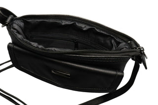 Black Leather Tote Cross Side Bag