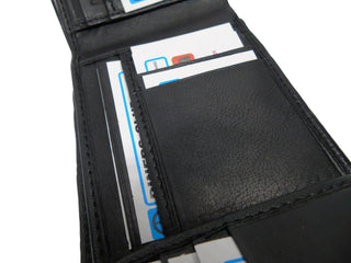 Leather Wallet RFID SAFE Contactless Card Blocking ID Protection