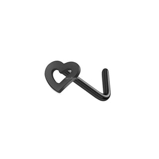 Nose Stud Flat Head Heart "L" Shape Bend Straight Pin Bone Body Piercing