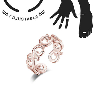 Finger Toe Ring Love Knot Adjustable Midi Finger Knuckle Thumb Stacking Ring Band