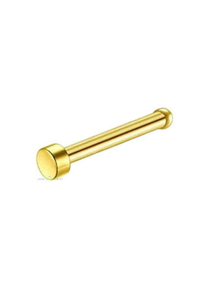 Nose Stud Bone Pin Straight Surgical Steel 2mm Flat Disc Piercing