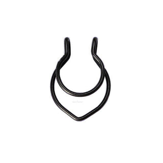 V Shaped Double Hoop Nose Ring - Fake Piercing