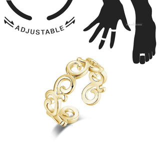 Finger Toe Ring Love Knot Adjustable Midi Finger Knuckle Thumb Stacking Ring Band