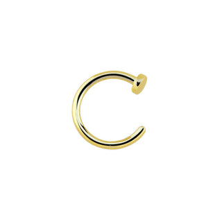 18K Gold Plated Clip On Nose Ring - 20G