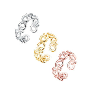 Finger Toe Ring Love Knot Adjustable Midi Finger Knuckle Thumb Stacking Ring Band