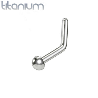 Nose Stud L Bend Ball, Dome, Spike Shaped Grade 23 Titanium Body Piercing