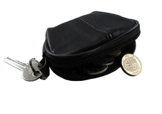 Zipped Leather Coin Pouch - Style 1886