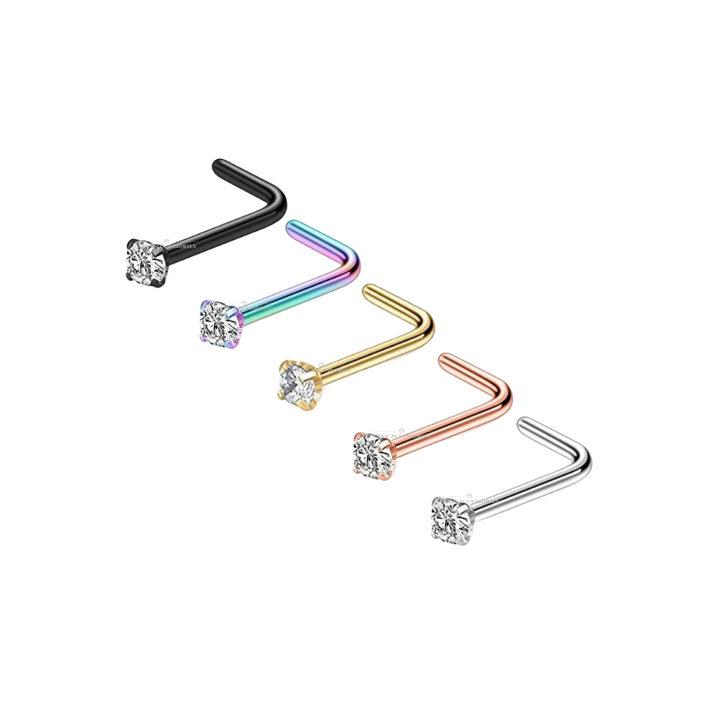 L shaped 2025 nose studs
