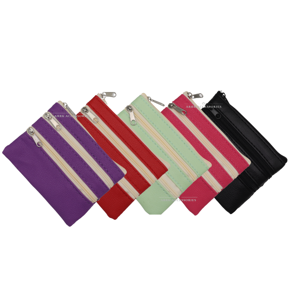 Purse Money Bag Women Men Lorenz Grained Leather Coin Key Ring