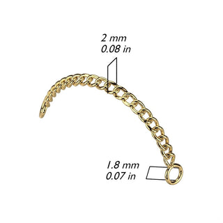 Body Jewellery & Piercing Steel Connector Chain - 316L Stainless Steel